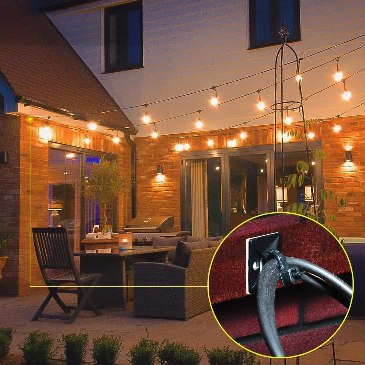 XHF Black Cable Tie Mounts with Zip Ties & Screws | 100pcs Mounts, 100pcs 8" Zip Ties, 100pcs Screws - view 7