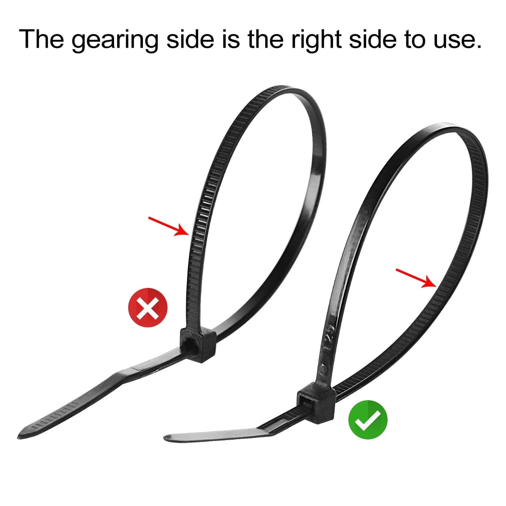 XHF Black Cable Tie Mounts with Zip Ties & Screws | 100pcs Mounts, 100pcs 8" Zip Ties, 100pcs Screws - view 3