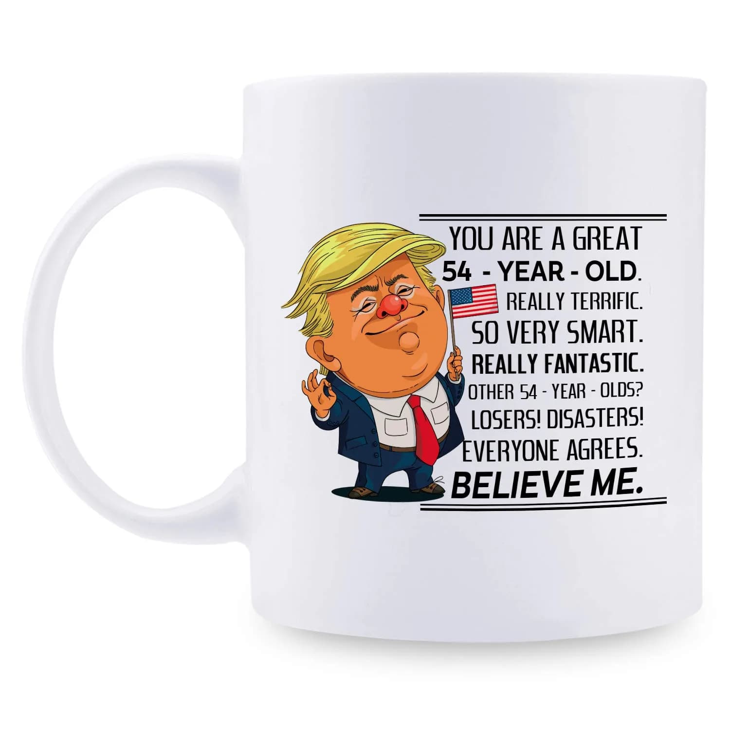 MintBear 11 oz You Are A Great 54 Year Old Birthday Trump Mug | 54th Birthday Gifts for Men & Women