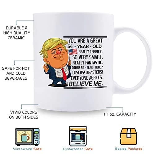 MintBear 11 oz You Are A Great 54 Year Old Birthday Trump Mug | 54th Birthday Gifts for Men & Women thumbnail 3