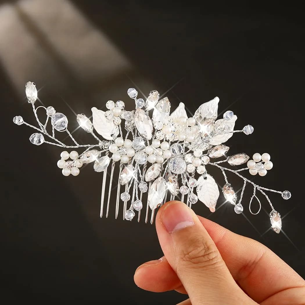 JEAIRTS Bridal Pearl Hair Comb | Elegant Wedding Hair Accessory for Women