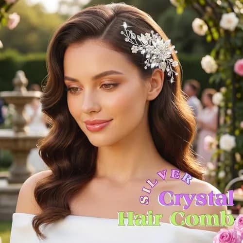 JEAIRTS Bridal Pearl Hair Comb | Elegant Wedding Hair Accessory for Women thumbnail 4