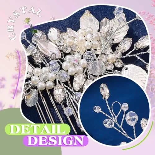 JEAIRTS Bridal Pearl Hair Comb | Elegant Wedding Hair Accessory for Women thumbnail 7