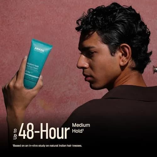 Arata Natural Styling & Hold Hair Cream 50ml (1.7 Fl Oz) | Soft-Hold Matte Look, Vegan & Cruelty-Free thumbnail 3