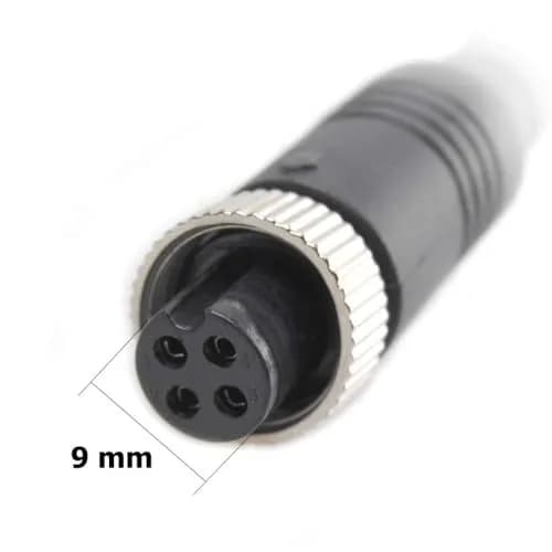 EWAY M12 4-Pin to RCA Video AV DC Female Connector Wire 38cm (14.9 inch) | Car Backup Camera Adapter Cable thumbnail 9