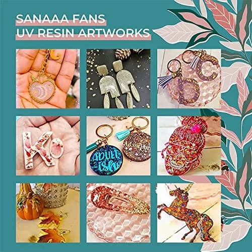 SANAAA Clear Hard Type UV Resin 200g (6.76 Fl Oz) | Professional Grade for DIY Jewelry Making thumbnail 4