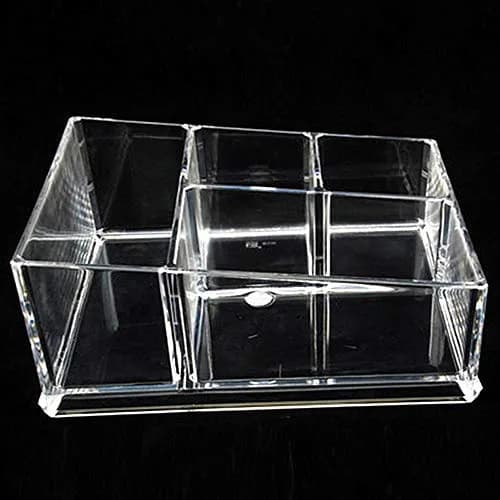 Yakri Acrylic Tea Bags Caddy Organizer, 4 Compartments | Elegant Acrylic Storage for Tea & Coffee (19.5x14.4x8.5cm) thumbnail 7