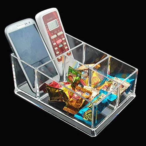 Yakri Acrylic Tea Bags Caddy Organizer, 4 Compartments | Elegant Acrylic Storage for Tea & Coffee (19.5x14.4x8.5cm) thumbnail 3