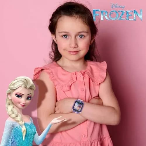 Disney Frozen II Kids Smart Watch - Touchscreen with Games, Camera, Step Counter, Purple Silicone Strap (Fits 5.5"-8.0" Wrists) thumbnail 2