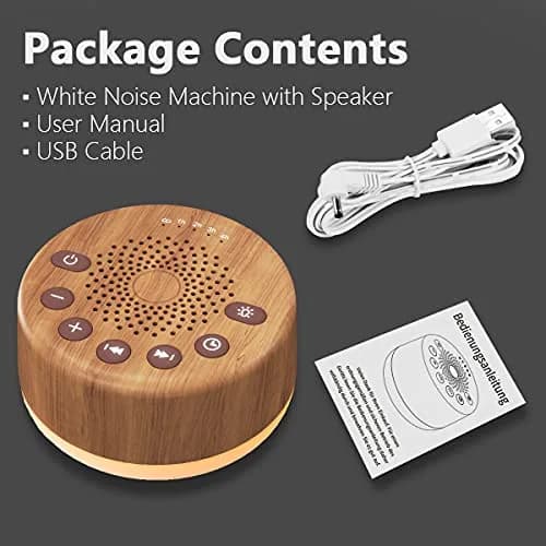 Easysleep White Noise Machine with 25 Sounds & 12 Color Night Lights | 100-240V Compatible thumbnail 6