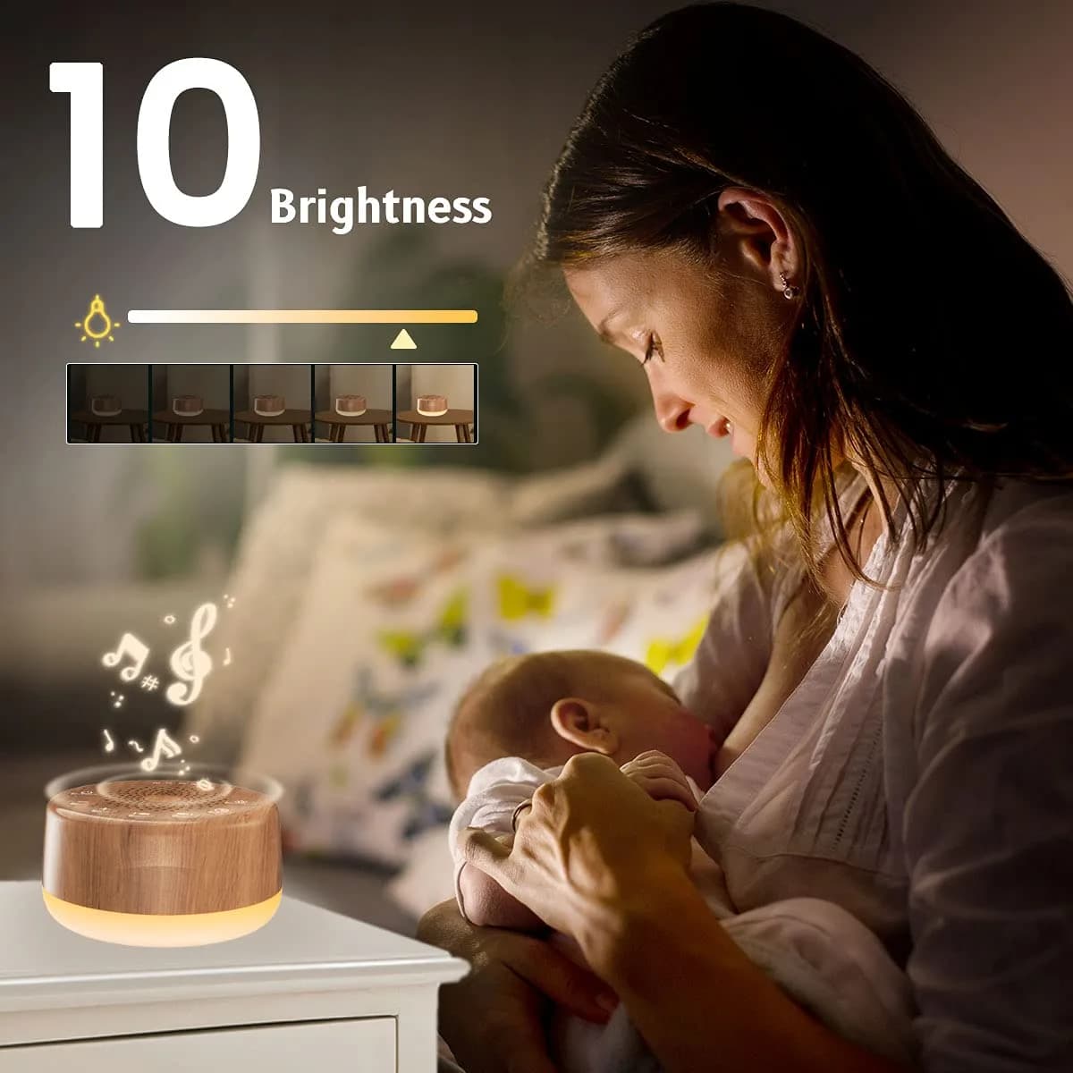 Easysleep White Noise Machine with 25 Sounds & 12 Color Night Lights | 100-240V Compatible - view 3