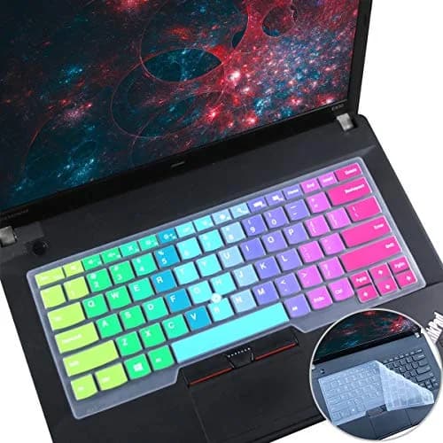 i-Tensodo 2 Pack Keyboard Cover for Lenovo Thinkpad X1 Carbon 14" 5th/6th/7th Gen, ThinkPad X1 Yoga Gen 3/4/5, T14 14" | US Layout Silicone Protector thumbnail 1