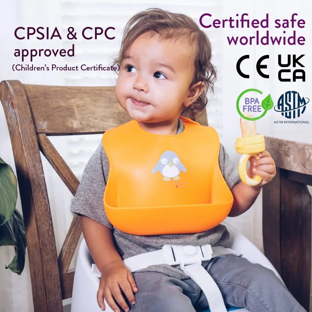 NatureBond Waterproof Baby Bibs Set of 2 with Pouch | Cotton Candy Pink & Macaron Lavender, 2-Pack - view 7