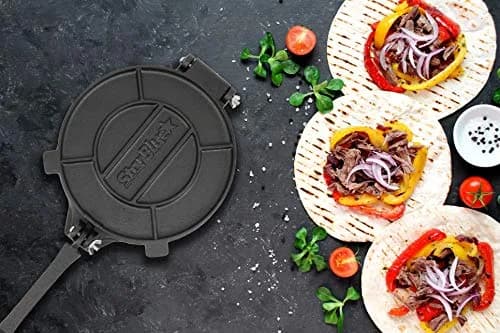 StarBlue 8 Inch Cast Iron Tortilla Press | Heavy Duty Roti Maker Tool thumbnail 2