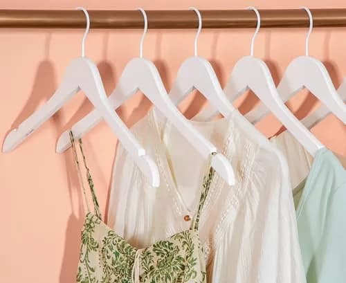 TOPIA HANGER Wooden Hangers 18 Pack | Premium Bride Hanger for Wedding Dress, White Wood Suit Coat Hanger with 360°Swivel White Hook thumbnail 4