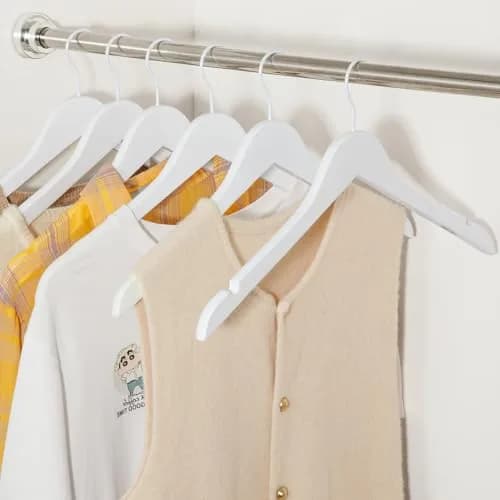 TOPIA HANGER Wooden Hangers 18 Pack | Premium Bride Hanger for Wedding Dress, White Wood Suit Coat Hanger with 360°Swivel White Hook thumbnail 5