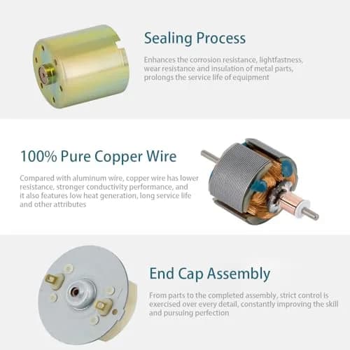 Greartisan DC 24V Gear Motor 800RPM High Torque Micro Speed Reduction Geared Motor with D-Shaped Shaft, 37mm Diameter Gearbox | 0.4Kg.cm Torque thumbnail 5