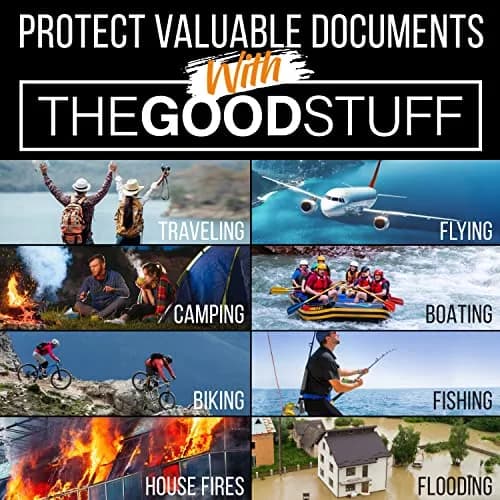 The Good Stuff Fireproof Document Pouch 25cm x 36cm (10"x13") | Protects Cash, Passports, Documents from Fire & Water thumbnail 5