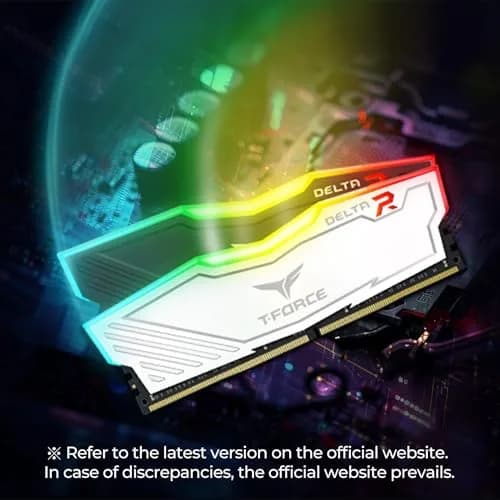 TEAMGROUP T-Force Delta RGB DDR4 16GB (2x8GB) 3600MHz CL18 Desktop Gaming Memory Module Ram Black | 16GB (2x8GB) 3600MHz CL18 thumbnail 5