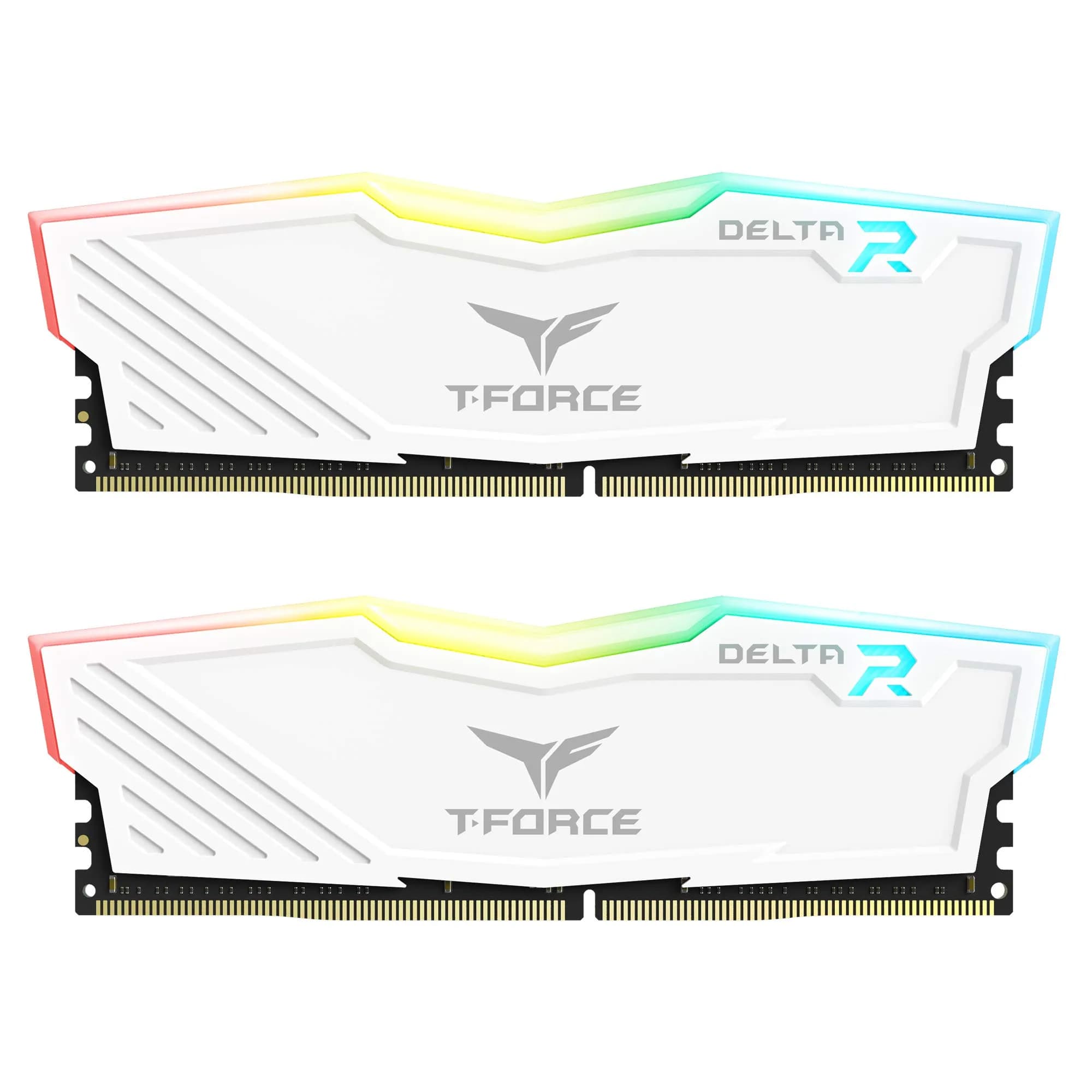TEAMGROUP T-Force Delta RGB DDR4 16GB (2x8GB) 3600MHz CL18 White Desktop Gaming Memory Module Ram TF4D416G3600HC18JDC01 | High-Speed RAM for Gaming PCs