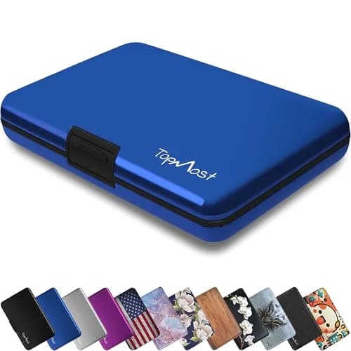 TopMost Aluminum Credit Card Holder, RFID Blocking Wallet for Women & Men | Compact, Stylish & Secure thumbnail 1