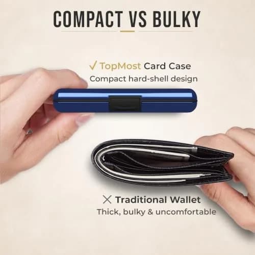 TopMost Aluminum Credit Card Holder, RFID Blocking Wallet for Women & Men | Compact, Stylish & Secure thumbnail 5