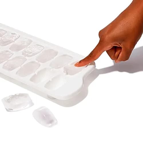 OXO Good Grips Ice Cube Tray with Lid, 1 Pack, White | Keeps Ice Fresh thumbnail 5