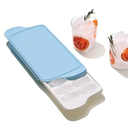 OXO Good Grips Ice Cube Tray with Lid, 1 Pack, White | Keeps Ice Fresh thumbnail 6