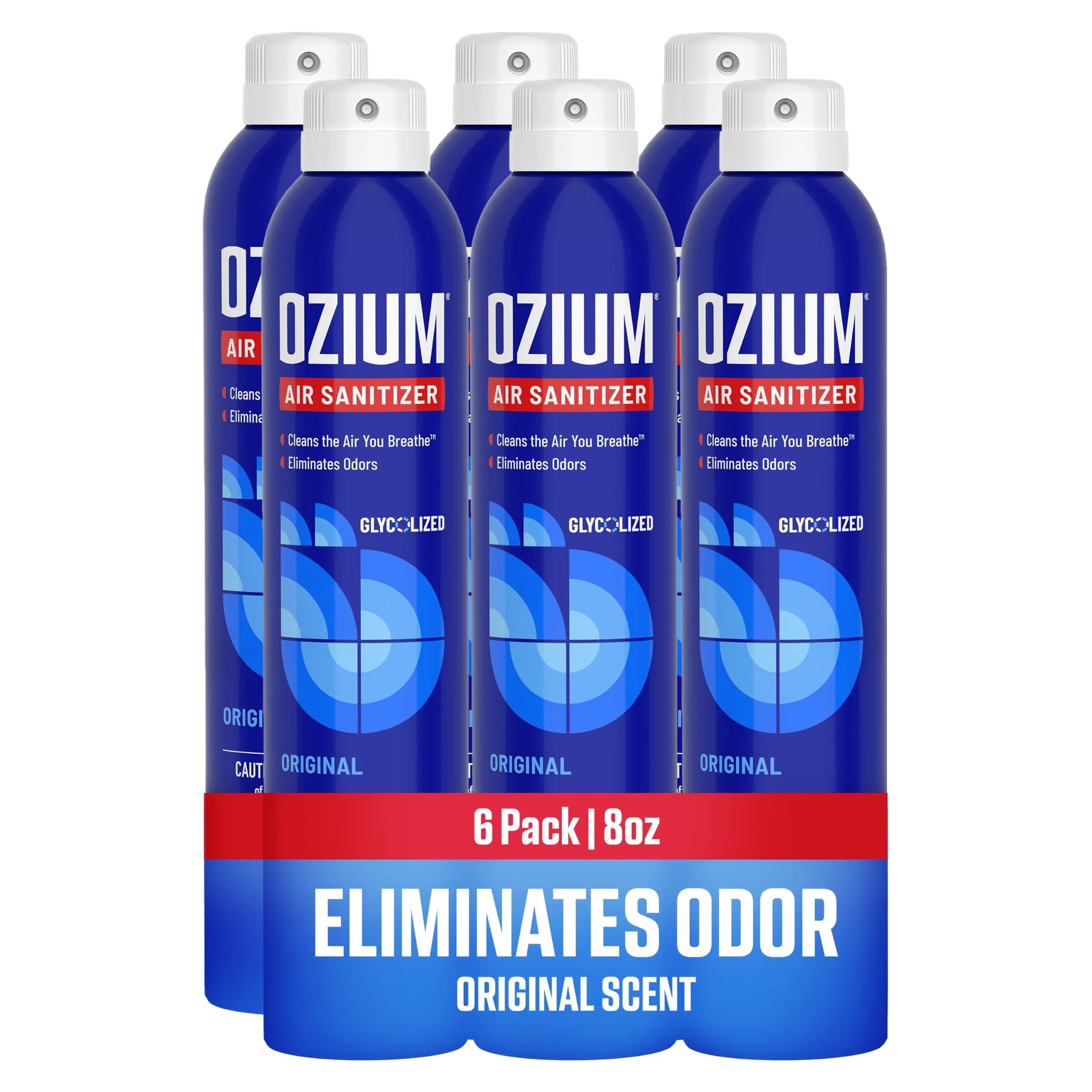Ozium Original Scent Air Sanitizer Spray - 8 oz Cans (Pack of 6) | Eliminates Odors & Bacteria - main product image