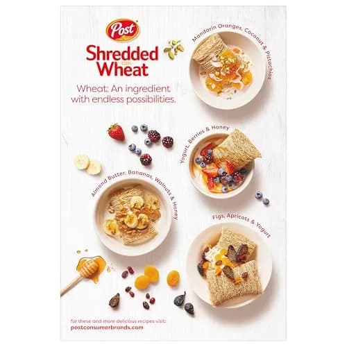 Post Shredded Wheat Big Biscuit Whole Grain Breakfast Cereal 425g (15 oz) | High Fiber, Non-GMO thumbnail 6