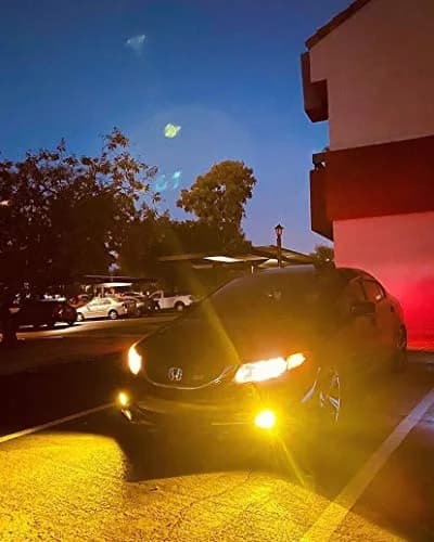 AUXITO H11/H8/H16 LED Fog Light Bulbs 3000K Golden Yellow (2-Pack, 6000LM) | CSP LED Chips, Fanless Design thumbnail 6