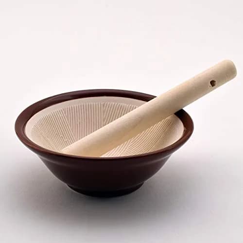 Konatu Ceramic Suribachi Mortar and Pestle Set with Maple Pestle, 10.2 cm (4 inch) Diameter | Traditional Japanese Cookware for Herbs & Spices thumbnail 4