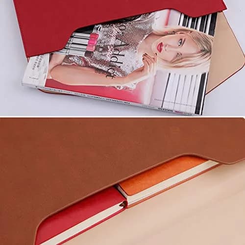 enyuwlcm PU Leather A4 File Folder Waterproof Document Holder Blue | Elegant & Large Capacity thumbnail 8