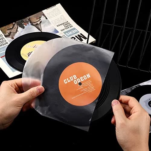 Facmogu 7 Inch Vinyl Record Sleeves | Anti-Static Inner Sleeves for LPs | 100 Pack thumbnail 4