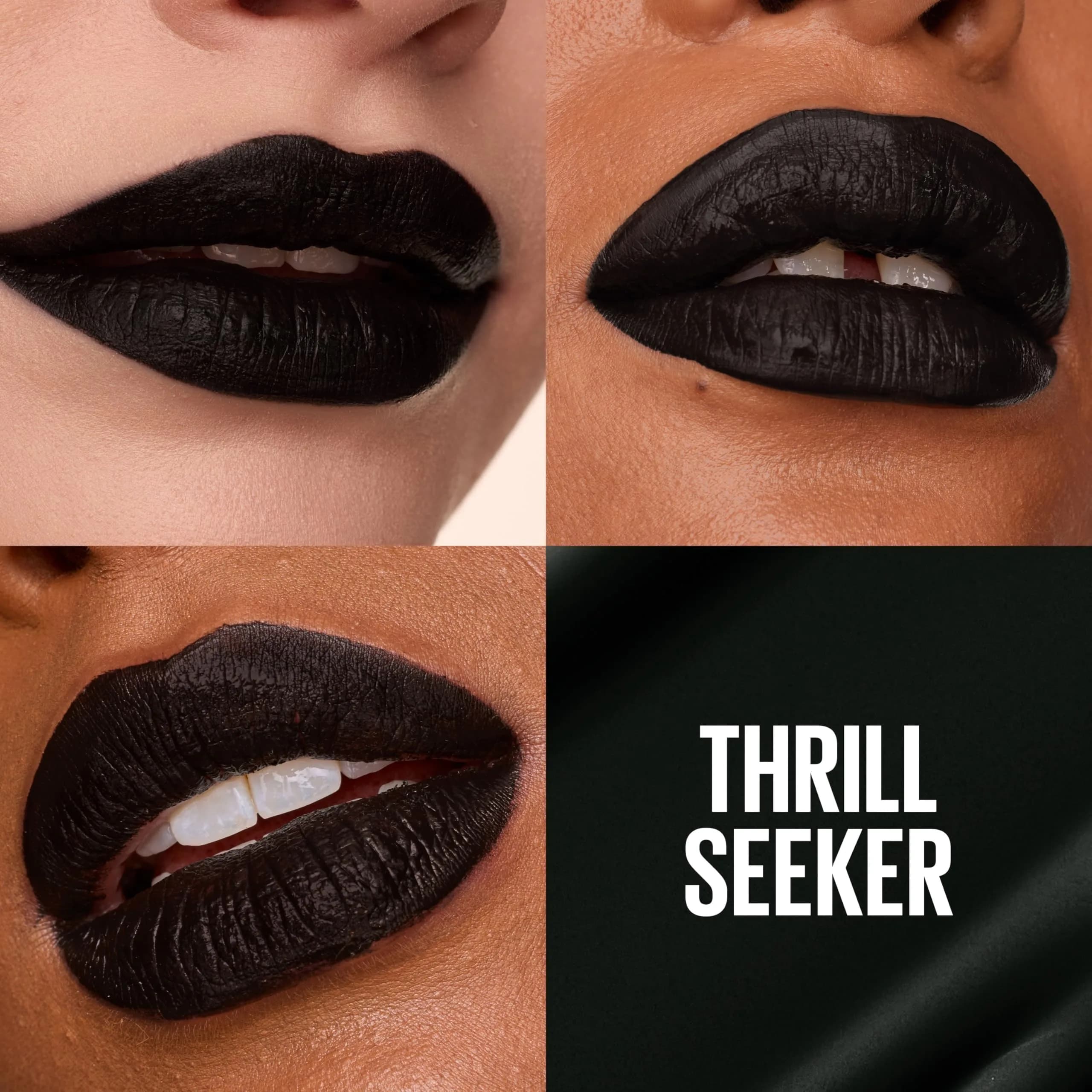 Maybelline SuperStay Matte Ink Liquid Lipstick, Thrill Seeker Black, 0.17 Fl Oz (5 ml) | Long-Lasting Matte Color - view 2