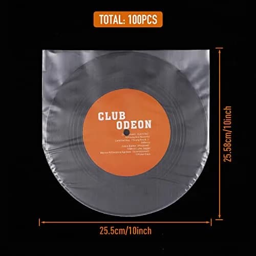 Facmogu 100PCS 10 Inch Anti-Static LP Inner Sleeves | Protect Your Vinyl from Dust & Scratches thumbnail 7
