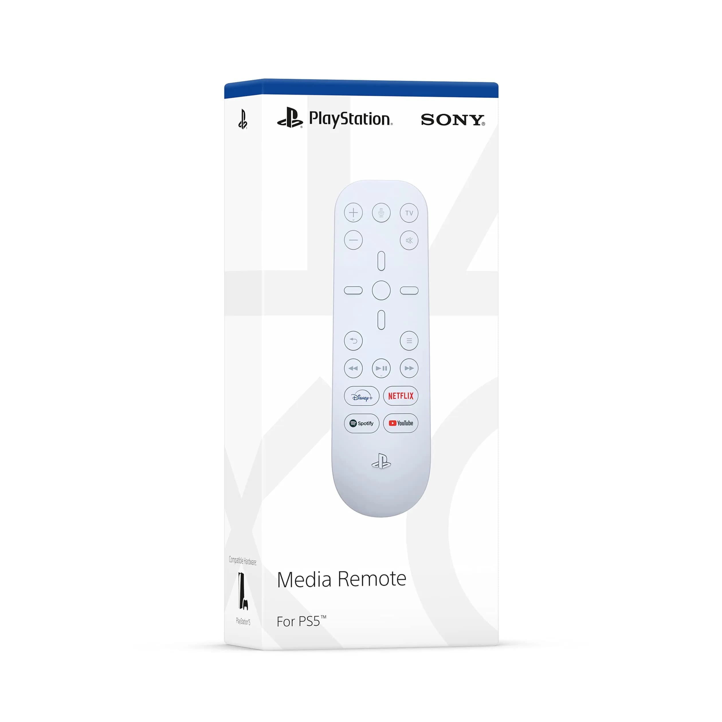 PlayStation Media Remote for PS5 Console & Compatible TVs | White - view 3