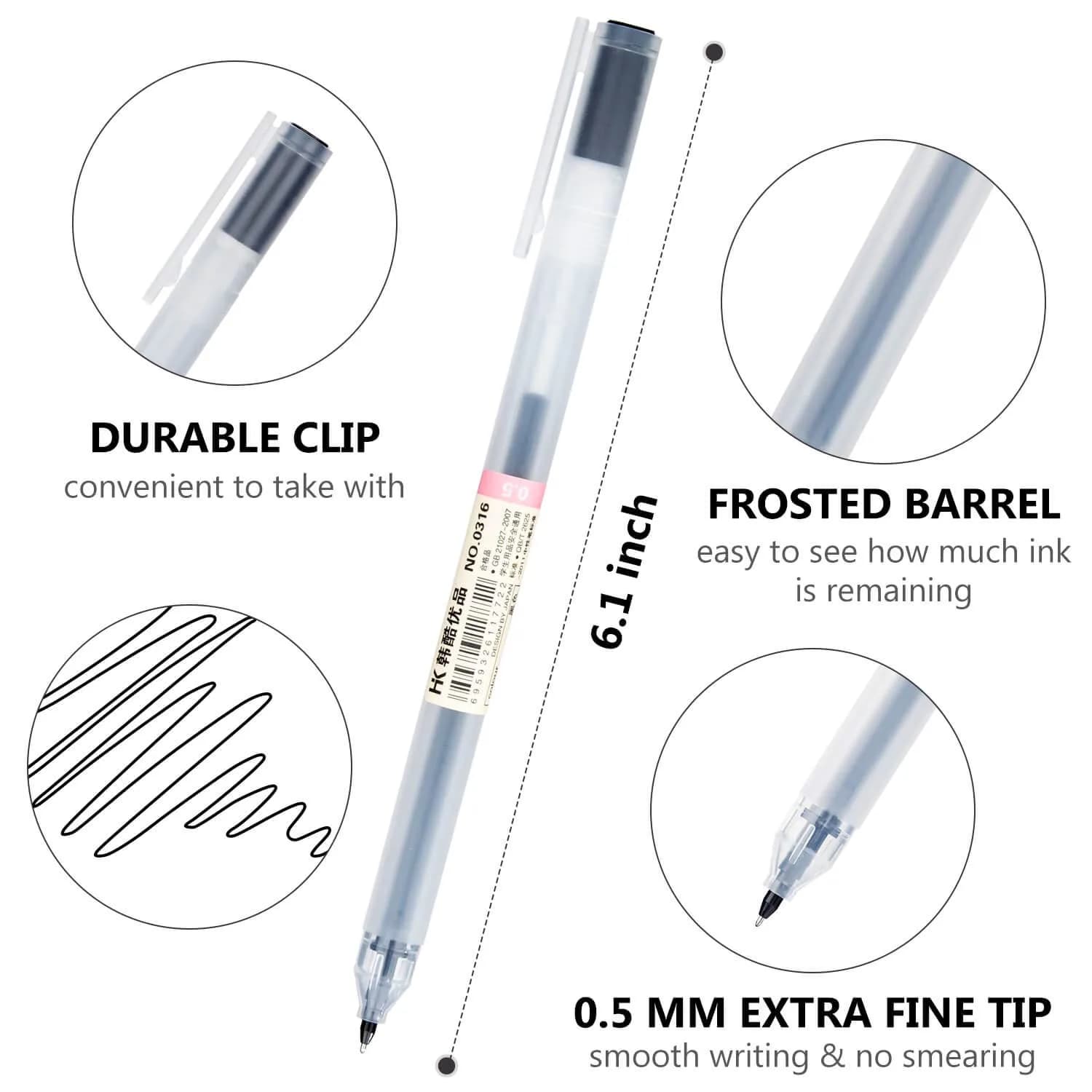 XSG Black Gel Pens 0.5mm Fine Point | Smooth Ink Flow for Office & School - view 4