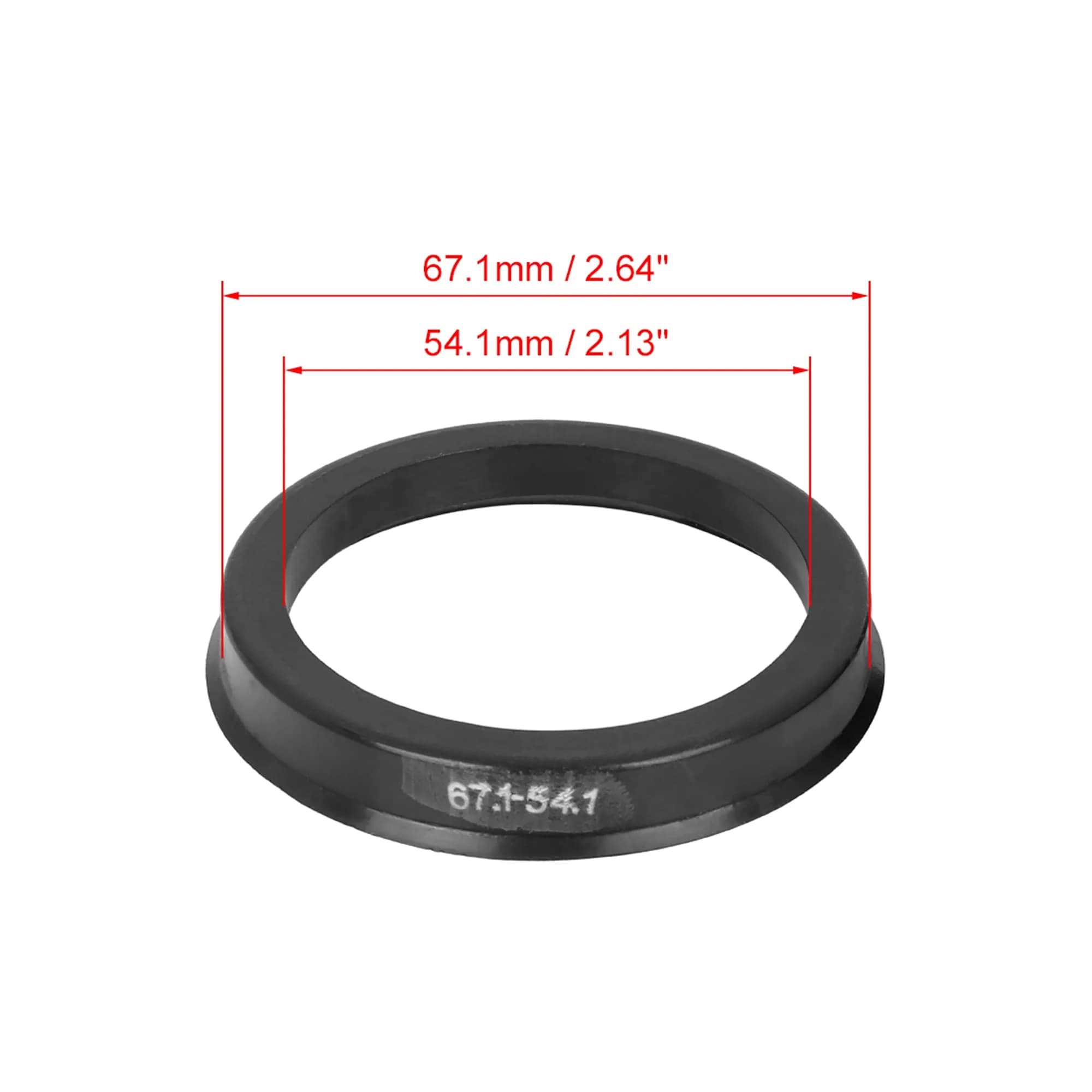 X AUTOHAUX Black Plastic Hub Centric Rings 67.1mm OD to 54.1mm ID | Eliminate Steering Wheel Vibrations - view 5