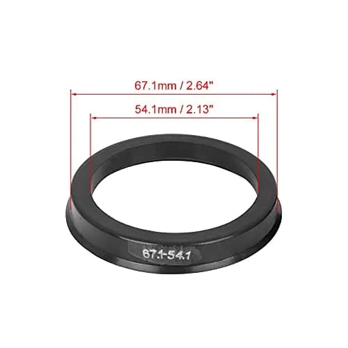 X AUTOHAUX Black Plastic Hub Centric Rings 67.1mm OD to 54.1mm ID | Eliminate Steering Wheel Vibrations thumbnail 5