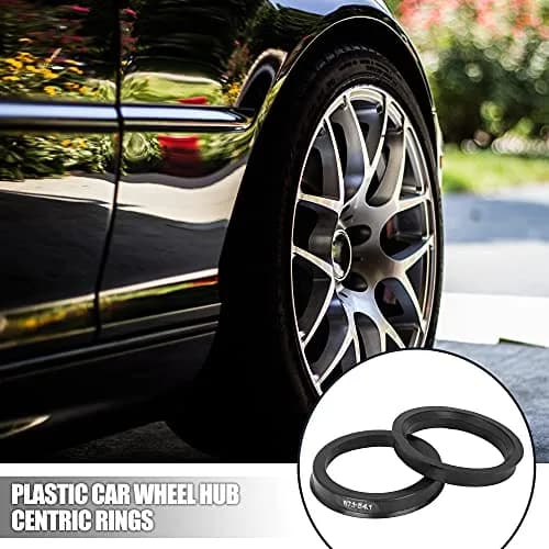 X AUTOHAUX Black Plastic Hub Centric Rings 67.1mm OD to 54.1mm ID | Eliminate Steering Wheel Vibrations thumbnail 2
