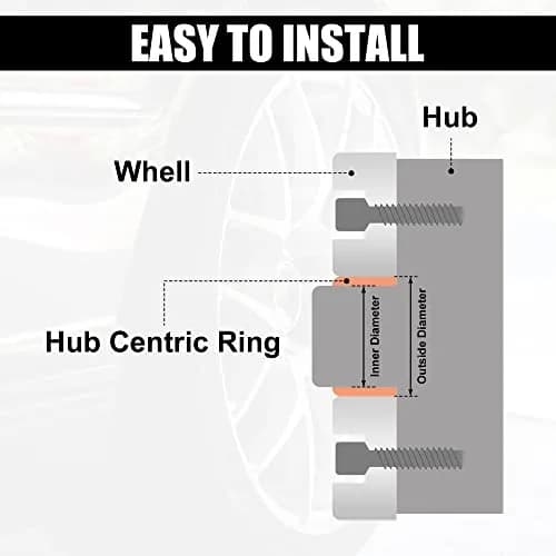 X AUTOHAUX Black Plastic Hub Centric Rings 67.1mm OD to 54.1mm ID | Eliminate Steering Wheel Vibrations thumbnail 3
