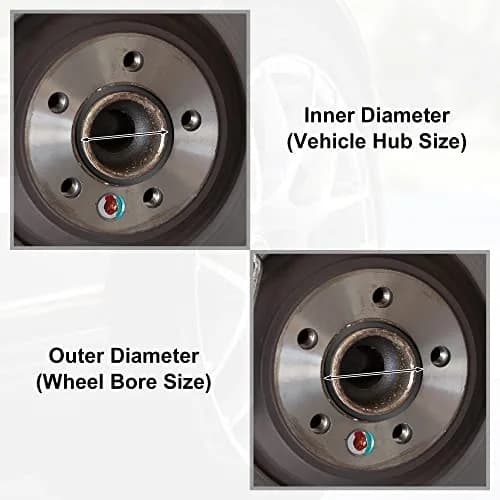 X AUTOHAUX Plastic Hub Centric Rings 67.1mm OD to 56.1mm ID Black | Eliminate Steering Wheel Vibrations thumbnail 4