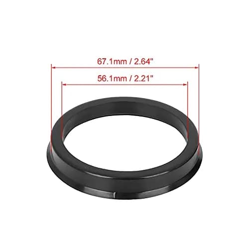 X AUTOHAUX Plastic Hub Centric Rings 67.1mm OD to 56.1mm ID Black | Eliminate Steering Wheel Vibrations thumbnail 5