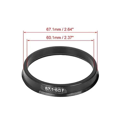 X AUTOHAUX Plastic Hub Centric Rings 67.1mm OD to 60.1mm ID | Eliminate Steering Wheel Vibrations thumbnail 5