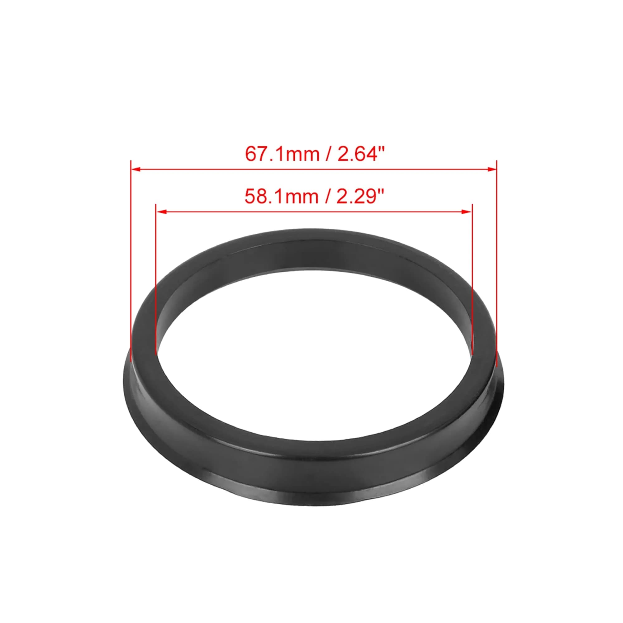 X AUTOHAUX Plastic Hub Centric Rings 67.1mm OD to 58.1mm ID, 4-Piece Set | Eliminate Steering Wheel Vibrations - view 5