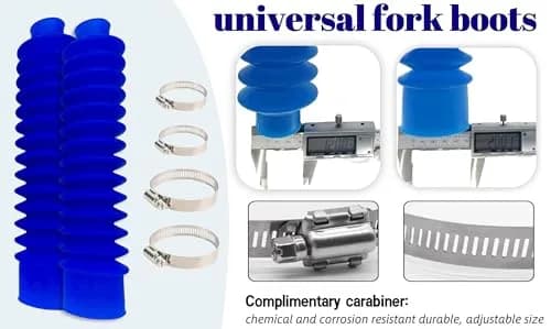HCLLPS Universal Fork Boots for Honda ATC 200X 1983-1987 | Protects Fork Seals & Tubes thumbnail 2