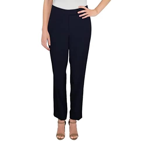 Anne Klein Melange Sabre Stretch Bowie Pant | Slim Fit, Mid Rise, Polyester | US Import thumbnail 1