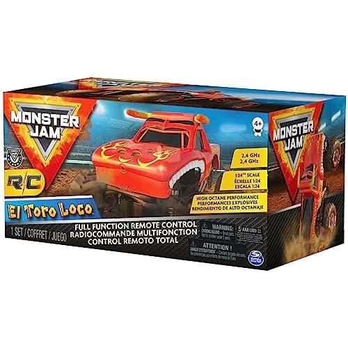 Monster Jam Official El Toro Loco RC Truck 1:24 Scale | ASTM-Tested Remote Control Toy thumbnail 6