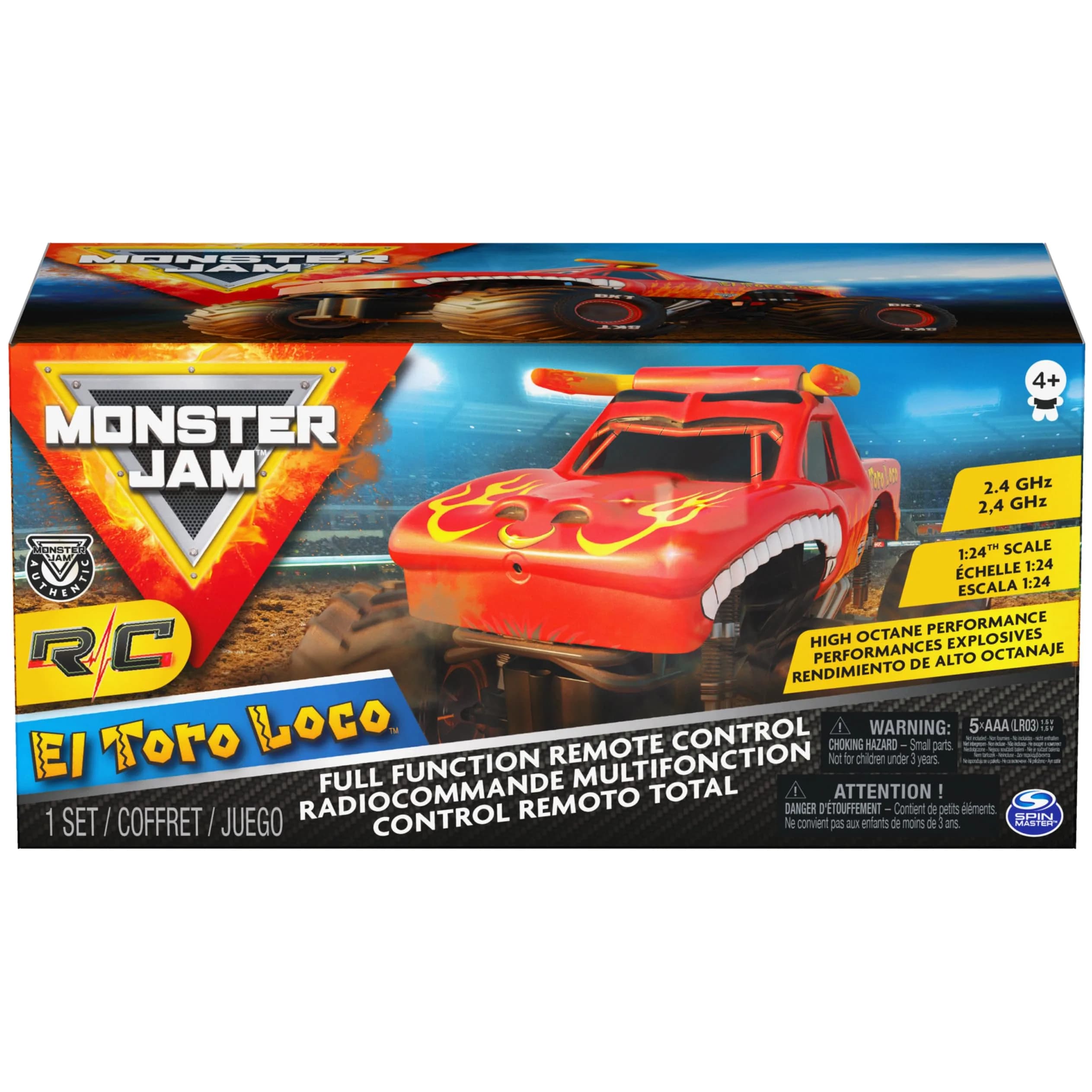 Monster Jam Monster Mutt Dalmatian Multicolor RC Monster Truck 1:24 Scale | Official 2.4 GHz Remote Control Toy for Ages 4+ - view 2